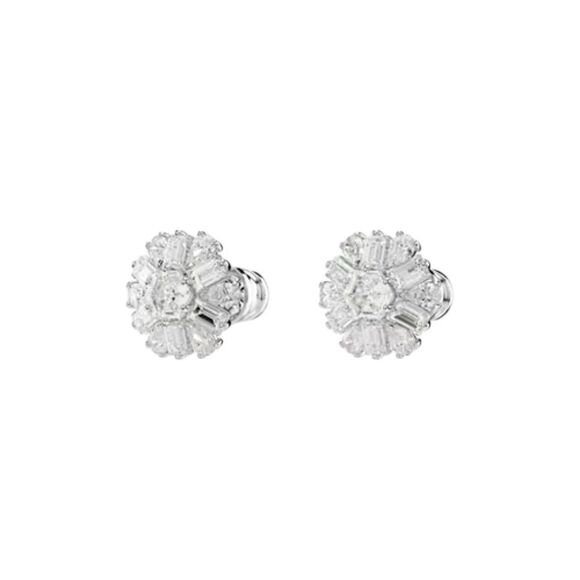Swarovski Elegant Rhodium plated Silver Stud Earrings - Picture 2 of 6